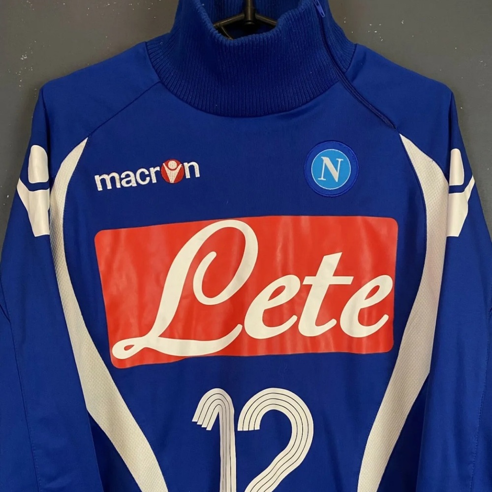 MENS SSC NAPOLI  AZZURRI TRAINING TOP JUMPER SOCCER FOOTBALL SHIRT JERSEY SIZE M